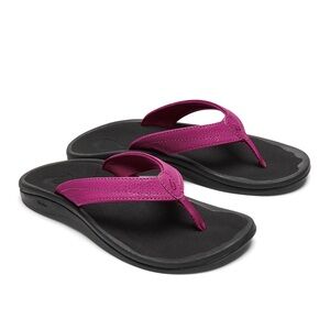 OluKai Women's Sandals - Black and Pink